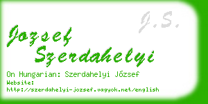 jozsef szerdahelyi business card