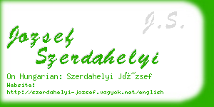 jozsef szerdahelyi business card